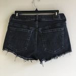 American Eagle  Shortie‎ Shorts Black Embroidered Floral Denim Jeans Women Photo 2