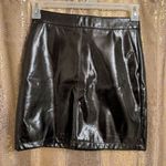 VERO MODA Black Shiny Coated Vinyl Short Mini Skirt XS NWT Photo 0