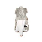 Michael Kors NEW Berkeley T-Strap Glitter Silver Heels, Size 5.5 M Retail $150 Photo 3