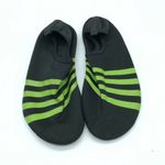 Womens Water Shoes Slip On Fabric Striped Black Green 37/38 US 5/6 Photo 1