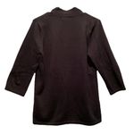 Christopher & Banks Black Open Cardigan w/Stitched White Flowers Medium Photo 1