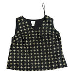 Oscar de la Renta  Black Embroidered Sleeveless Tank Top Plus Size 22W Photo 0