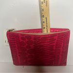 Elle  Vibrant Red Patterned Cosmetic Bag Photo 4