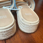 Eileen Fisher  NEW Mayla Denim Three-Band Wedge Espadrilles Sandals Size‎ 9 Photo 5