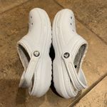 Crocs Pale Blue Classic Lined Clog Shoes Unisex M7 W9 203591 Comfort Faux Fur Size 9 Photo 7