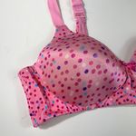 Comfort Choice Pink Polka Dot Print Lightly Lined T-Shirt Bra 38B Adjustable Photo 1