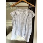 L'Agence L’AGENCE Larissa Off The Shoulder Top Workwear Stripe Photo 1