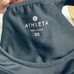 Athleta gel mesh supercharged dotted racerback built-in bra black tank top Photo 3