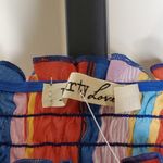 Liberty Love Multi Color Striped Accordion Crop Photo 5