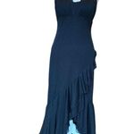 City Triangles  Vintage Prom Dress Evening Gown Black Sparkly Mesh Womens Medium Photo 2