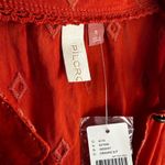 Pilcro NEW Anthropologie  Tiered Tunic Top Rust Orange Boho Copper Button Aztec Photo 2