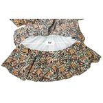 ZARA AOP Ikat Print Tiered Elastic Waist Dress Tan Green Tribal MEDIUM Boho Chic Photo 7