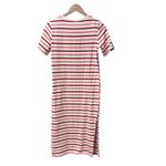 Pomander Place Gio Stripe Short Sleeve Long Maxi Dress Red Pink Small S Photo 5