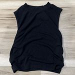 Cider  Solid High Neck Sleeveless Ruched Tank Top Black Women’s Medium Photo 1