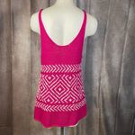 Hollister  California Hot Pink And White Chevron Pattern Knit Tank Top-Medium Photo 1