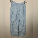 Pretty Little Thing  Blue Poplin Pinstripe Tailored Wide Leg Trousers Photo 1