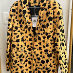 Yellow and black animal print blazer size XL Photo 0