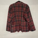 Ashley Stewart Women's Red Plaid Blazer Dark Academia Size 16 Plus Size Photo 1