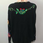 Designers Originals Studio Ugly Christmas Sweater Cardigan Embroidered Santa Size 1X Photo 4