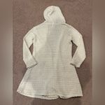 QUESTIONS Long Crochet Ribbed Knit Hooded Cardigan Size XL Photo 1