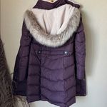 Ralph Lauren  burgundy long down Puffer Jacket faux fur hood Photo 10