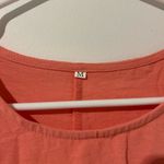 Pink Clover  Coral Blouse with Lace Sleeves Photo 2