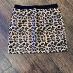 Banana Republic Mini Skirt Leopard Sequin 8 petite Mon Wife Photo 4