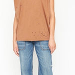 Free People x Sandrine Rose Padded Shoulder Tank Tee Size S Oversized, Golden Orange Photo 0