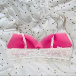 PINK - Victoria's Secret PINK Victoria Secret White Lace Wireless Bralette Photo 1