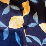 Pink Rose Women’s Large Navy Yellow Adjustable Strap Faux Button Detail Top Photo 7