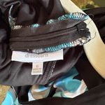 Vintage Y2K Dressbarn blue white black retro floral paisley halter mini dress Size 6 Photo 6