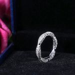 Boutique Women's Gold-Plated-925 Eternity Simulated Diamond Engagement‎ Band Ring … Photo 7