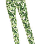 J. McLaughlin  Lexi Green Queen Palm floral print skinny jeans, size 10 Photo 0