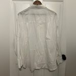 Mango Women's White 100% Cotton Long Sleeve Button Down Shirt Size 10 Photo 1