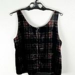 J.Crew Stewart Tartan Plaid Sleeveless Velvet Lined Sleeveless Top, Size 14 Photo 1