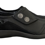 Aetrex Aeterx Shoes Womens 7 Wide Black Karina Leather Comfort Shoe Monk Strap Neutral Photo 0