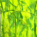 Jane Ashley Vintage Green Tropical Floral Dress Sleeveless Rayon Resort Wear 2X Photo 7