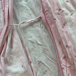 Vintage Earth Angels Floral Striped Robe Pink White Medium Photo 2