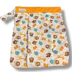 Bontime Wet Bag Diapers Laundry Swim Suit Pouch Stroller Double Zip Expandable Orange Photo 0