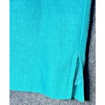 Vintage 90s Tunic Dress Womens Size 10 Blue/Green Knee Length Light Houses Linen Blue Photo 3