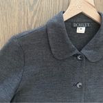 Vintage Bouley Wool Knit Cropped Long Sleeve Button Front Cardi Grey Medium Gray Photo 4