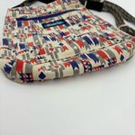 KAVU Keepalong Canvas Rope Strap Bag Blue Red Abstract Tribal Photo 2