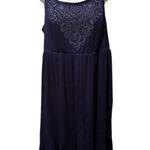 Torrid Gauze Hi Lo Maxi Dress Sz 1X Navy Embroidered Smocked Cruise Vacation Photo 0