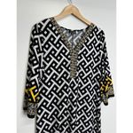 Voir Voir Dress Womens 14 Above Knee Floral Black/Yellow/White V Photo 2