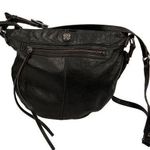 Elliott Lucca Black Round Leather Purse Photo 0