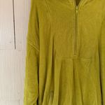 Offline by Aerie Half Zip Mock Neck Terry Pullover Green Size L Photo 1