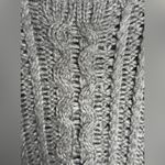 Free People  Women’s Chunky Open Cable Knit Mohair Wool Blend Sweater Gray Sz M Photo 3