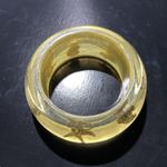 Vintage 3.5” Lucite Sea Life Shells, Fish And Starfish Goldtone Bangle Photo 3