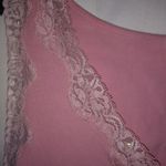 Croft & Barrow  Pink Lace Trim Tank Size L Photo 2