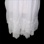 Women's Midi Dress White Lace Sleeves Wedding Lined V Photo 3